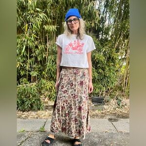 Sag Harbor 1990’s vintage floral skirt women’s size med/large